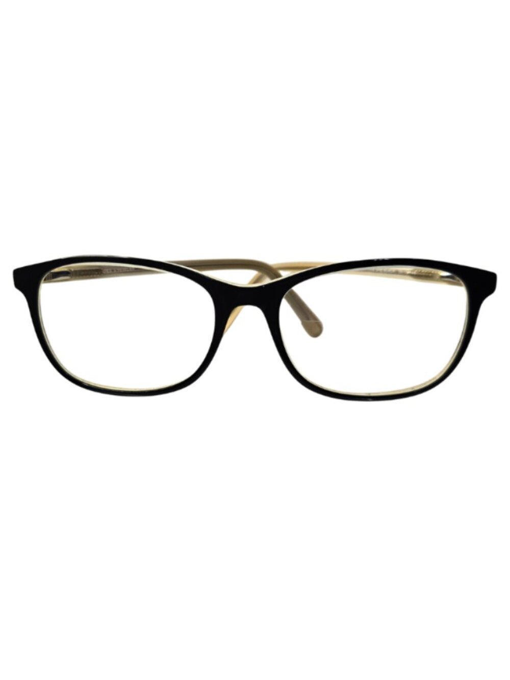 Dea eyewear frames eyeglasses black temple and inner beige